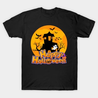 Halloween haunted house with ghost T-Shirt